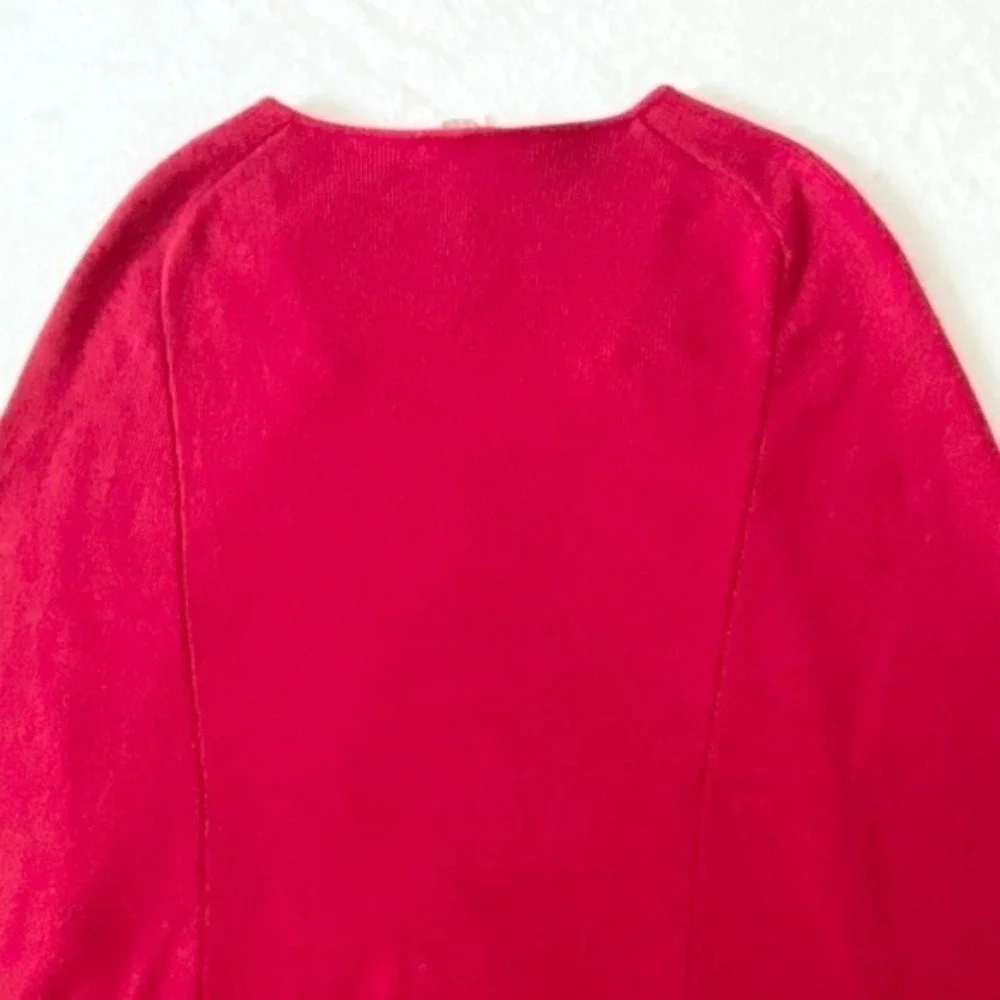 Chico's Women's Draped Luxe Red‎ Poncho Cape Sweater OS